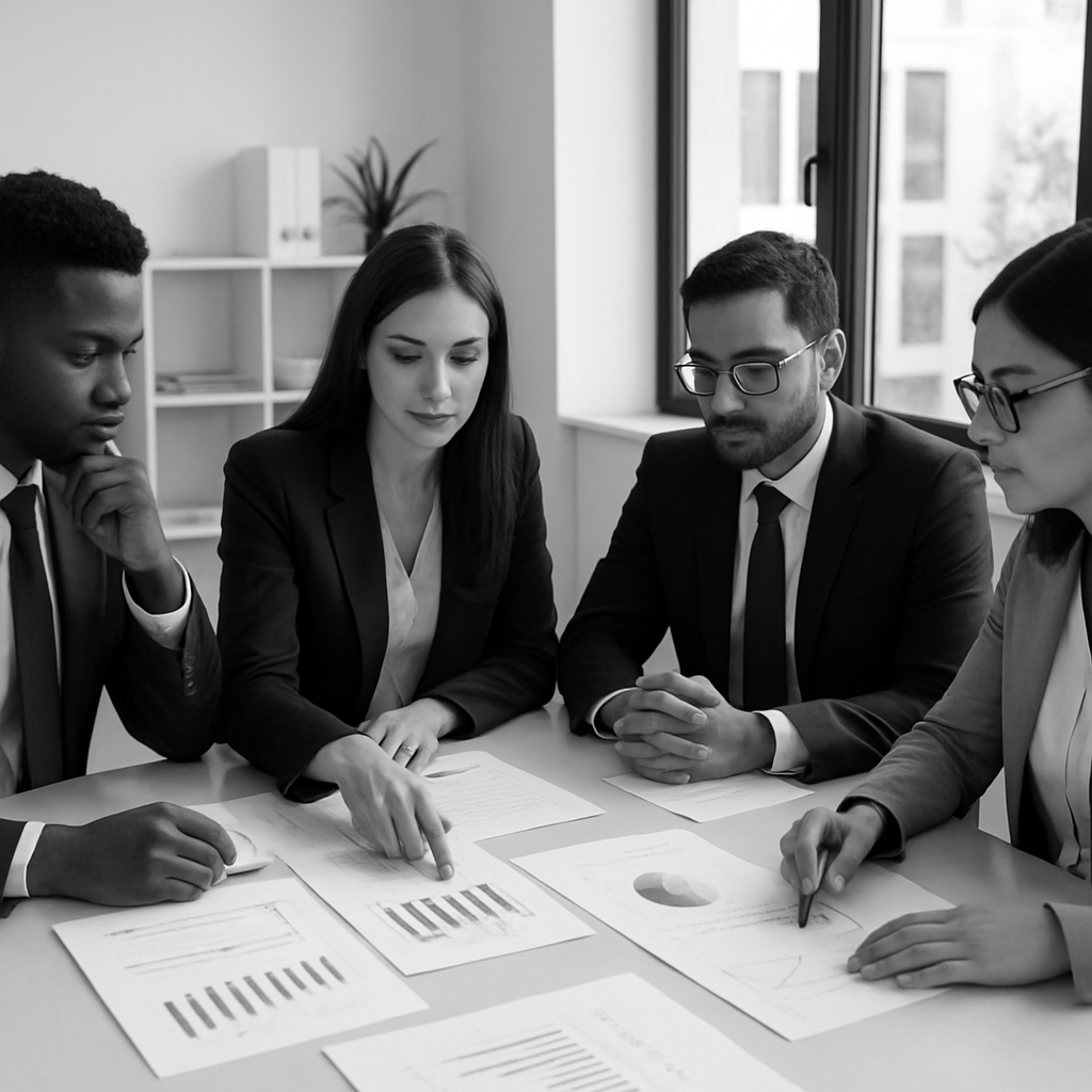 Equipo de consultores de Altiora Consulting Group en reunión